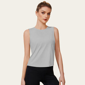 Débardeur de fitness pour femmes, sans manches, en tissu athlétique respirant, confortable, coupe ajustée, pour la salle de sport, l'entraînement, la course à pied, les exercices - Product Image 4