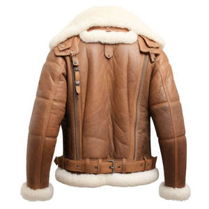 <b>Top</b> <b>High</b> Quality Wool Jacket Winter Men's Fox Fur Collar Wool Lining Sheepskin <b>Leather</b> Overcoat Jacket Warm OEM Winter <b>Leather</b> - Product Image 4