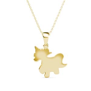 Pendentif licorne <span class=keywords><strong>rose</strong></span> dessin animé orné de cristaux <span class=keywords><strong>Swarovski</strong></span> Daisini collier en émail en gros <span class=keywords><strong>bijoux</strong></span> pour enfants - Product Image 4
