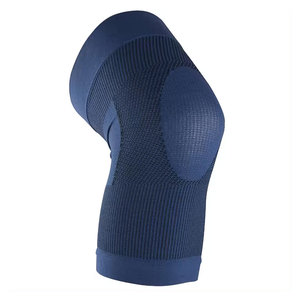 Genouillère en néoprène respirante, épaisse et flexible, à fermeture par tirette, protection pour haltérophilie, universelle pour femme, toutes saisons, gris rose - Product Image 1