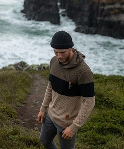 Sweat-shirt à capuche pour homme, mode hiver, en coton et polyester, molletonné, manches longues, impression personnalisée, broderie, teinture unie - Product Image 4