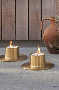 Golden Metal Candle <b>Jar</b> Cylinder Shape Home Decoration Durable Candle Holder for Indoor Use - Product Image 5