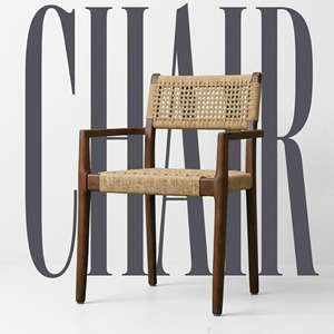 <b>Teak</b> Wood <b>Garden</b> <b>Chair</b> Scandinavian Mid Century Stacking Armchair Cord Woven Furniture For Luxury Resort Hotel Bistro Contract - Product Image 1