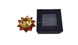 Lampes à huile traditionnelles faites à la main en laiton et en cuivre poli, impression numérique, 3 pouces, pour la décoration de Diwali et de Pooja - Product Image 4