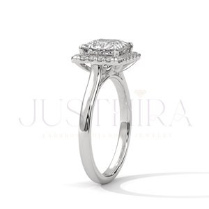Elegant Design 14k Rose Gold Engagement Ring Classic Proposal Ring Princess Cut Moissanite Diamond <b>Wedding</b> Jewelry For Women - Product Image 4