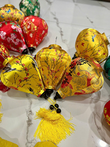 Vietnamese Fabric Lantern Decor Unique Hanging Water for Weddings Festivals and Garden Parties Outdoor Decoration Random Style - Product Image 5