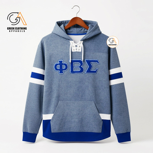 Sudadera con Capucha Personalizada para Hombre, Cuello Redondo, 100% Algodón, Corte Regular, 370g, Bordada e Impresa, Phi Beta Sigma - Product Image 1