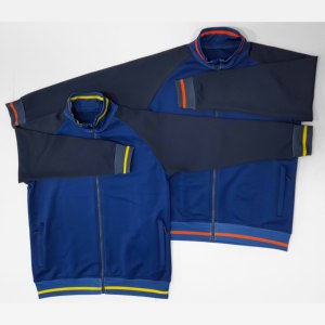 Men Full Zip Sports Track <b>Jacket</b> Red Black Stand Collar Athletic Outerwear Manufacturer OEM Factory Custom Logo Top - Product Image 2