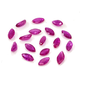 Rubíes de Birmania naturales sin tratar, calibrados en forma de marquesa de 2x4 mm, piedras preciosas de rubí facetadas naturales sueltas para la fabricación de joyas, listas para usar. - Product Image 5