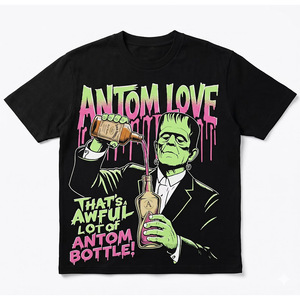 Camisetas Extra Grandes de Alta Calidad para Hombre, Estilo Urbano Americano, 100% Algodón, 220 g/m², Impresión Serigráfica - Product Image 1