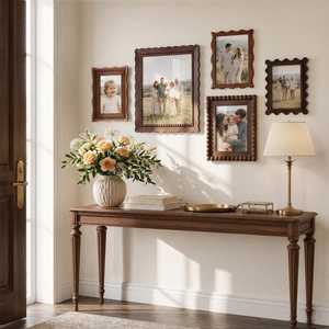 Cadre photo en bois artisanal écologique personnalisé en gros, support de présentation de table rustique décoratif pour boutiques de cadeaux, détaillants et usage domestique - Product Image 5