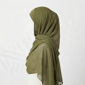 ราคาส่งจากโรงงาน ผ้าคลุมฮิญาบสำเร็จรูปผ้าชีฟองสีพื้นแบบกำหนดเองได้ สำหรับเด็กผู้หญิงมุสลิม เนื้อผ้านุ่ม ระบายอากาศได้ดี พรีเมียม สวยหรู - Product Image 3