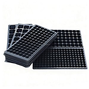 MORUAN Bandeja <span class=keywords><strong>de</strong></span> Plástico Negra <span class=keywords><strong>de</strong></span> Alta Calidad y Durabilidad para Plántulas, 0.8-1.2mm, 4cm <span class=keywords><strong>de</strong></span> Profundidad, 200 Orificios, <span class=keywords><strong>Macetas</strong></span> <span class=keywords><strong>de</strong></span> Vivero <span class=keywords><strong>de</strong></span> 0.7 Galones para Plantas <span class=keywords><strong>de</strong></span> Jardín - Product Image 1