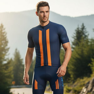Ensemble de Vêtements de Cyclisme Durables en Gros Anti-Boulochage Maillot et Short de VTT Impression Personnalisée Fournisseur Tenues de Vélo - Product Image 5