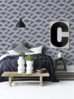 Promotion : Papier Peint Adhésif PVC Vinyle Moderne de Luxe, Ignifuge et Écologique, Motifs Rayures et Carreaux, 0,53m*10m, Idéal Hôtels