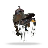 Selle Western en cuir de qualité supérieure pour la pratique de l'équitation longue distance et le confort du cavalier