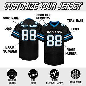 Camiseta de fútbol americano juvenil, poliéster, malla, ajuste cómodo, talla personalizada, impresión DTF, proveedor, material escolar, entrega rápida - Product Image 2