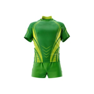 Ensembles de rugby sur mesure de qualité supérieure, dernier design, en polyester imprimé numériquement, uniforme d'entraînement de rugby à col mi-haut, vente en gros - Product Image 1