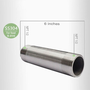 Threaded Low Pressure Casting Technique <b>Double</b> Nipple <b>Adapter</b> Smooth Stainless Steel Pipe Fitting Hex Nipple Coupling Connector - Product Image 3