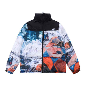 OEM Customized Unisex Winter Thick Puffer <b>Coat</b> Casual Style Vintage Worsted 100% Cotton Stand Collar Breathable Plus Size High - Product Image 5