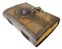 Grand carnet de notes en cuir fait à la main en relief en forme de croix Carnet d'écriture en pierre relié quotidiennement pour hommes et femmes Carnets de voyage