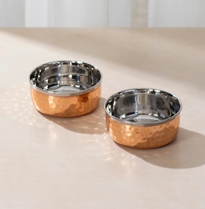 Complete Steel Copper Thali Dinnerware <b>Set</b> with Food Plate Bowls Spoon and Glass for Festive Meals Housewarming and Gifting <b>Set</b> - Product Image 2