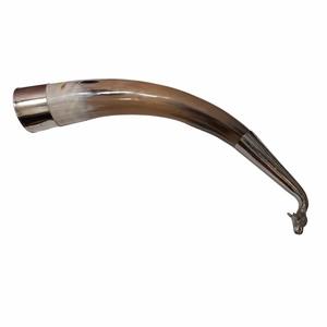 Viking <b>Drinking</b> Horn with Metal <b>Stand</b> Genuine Handcrafted Love Style Durable Souvenir for Beer/Wine Polished Finish - Product Image 4