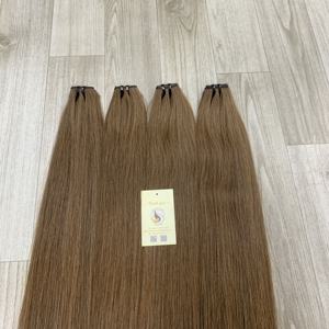 Extensiones de trama de cabello vietnamita recto virgen crudo alineado con cutícula dibujada doble de Venta caliente en estilo de onda natural - Product Image 4