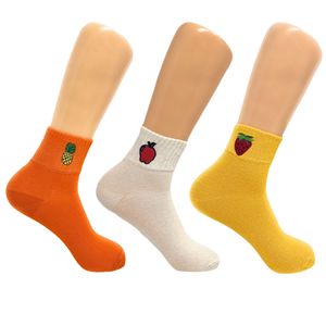 Calcetines tobilleros de mujer con bordado de frutas de dibujos animados, divertidos calcetines estampados con frutas - Product Image 5