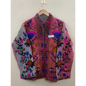 Wholesale Handmade Suzani Embroidery Kantha <b>Jacket</b> <b>Women</b> Short Suzani <b>Jacket</b> Free Size one-of-kind <b>Jackets</b> Gift <b>for</b> Her - Product Image 3