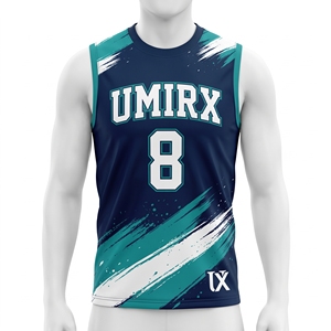 Maillot de basket personnalisé sublimé unisexe sans manches en mesh, uniforme d'équipe, débardeur à séchage rapide, nom et numéro, entraînement, 100% polyester - Product Image 1