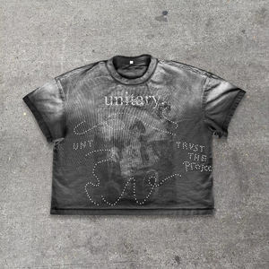 Camiseta Casual Personalizada para Hombre, 100% Algodón, Estampado Gráfico en 3D, Bordado Láser, Transpirable, Anti-Pilling, Talla Grande, Largo Regular - Product Image 6