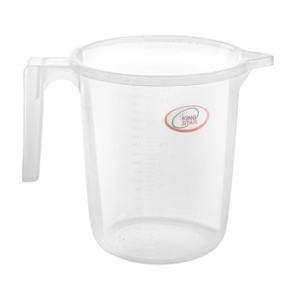 Ensemble de tasses de salle de bain Dynasty en plastique PP transparent de haute qualité, 1000 ml, écologiques, avec demi-poignée, prêtes à l'exportation depuis l'Inde - Product Image 1
