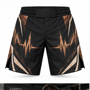 Shorts de combat MMA personnalisés Royal Combat Crest en polyester/coton, séchage rapide, respirants, extensibles, sublimés pour l'entraînement - Product Image 1