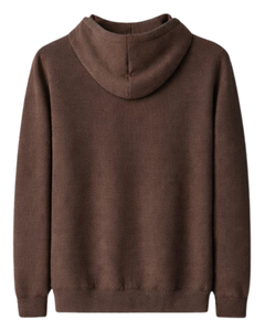 Sweat-shirt à capuche en molleton de coton marron foncé pour femme, broderie personnalisée, streetwear décontracté, fabricant OEM en gros - Product Image 5
