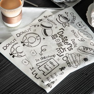 Cấp thực phẩm không thấm mỡ giấy flexography có thể in bánh sandwich giấy cho bánh hamburger gói lấy đi bù đắp bánh pizza Snack - Product Image 4