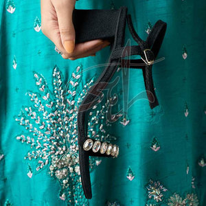 Sandalias de Tacón con Terciopelo Estampado, Hechas a Mano, Cómodas, Antideslizantes, a la Moda, para Bodas, Fiestas y Ocasiones Especiales - Product Image 4