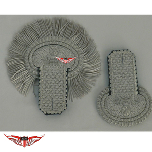 KEW - Epaulettes Grises Trenzadas para Hombro, Decorativas, Altamente Personalizables, Ecológicas, Vintage, Bordadas, Accesorio de Vestir de Calidad - Product Image 1