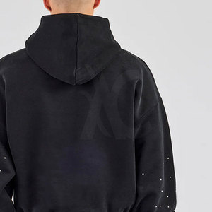 Sudadera con Capucha de Algodón con Pedrería, Estilo Casual Urbano, Diseñada para un Uso Diario Cómodo y con un Estilo Moderno - Product Image 4