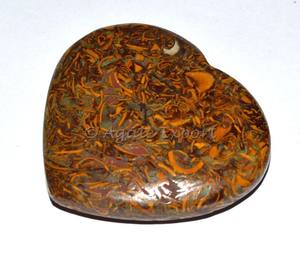 Inspirational Yellow Jasper Puffy Heart Coffret cadeau Guérison Feng Shui Cristal Pierre précieuse Agate d'amour Pierre gravée Inspirer les autres - Product Image 4