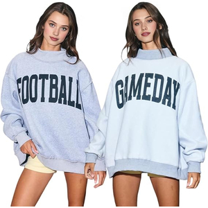 Sudadera Reversible de Cuello Alto para Mujer, Personalizada para Universidad, Universidad Privada, Equipo Universitario, Ropa Personalizada para el Día del Partido de Fútbol Americano, Invierno - Product Image 1