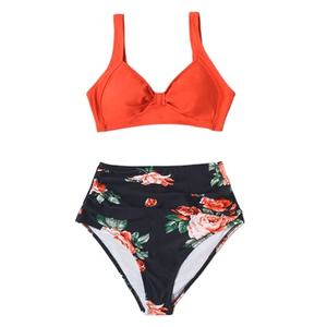 Traje de baño de una pieza con cordones y aberturas laterales, espalda descubierta y detalles elegantes con volantes, perfecto para fiestas en la piscina. - Product Image 1