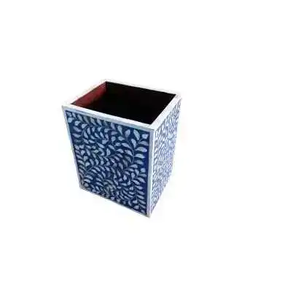Jarrón de Flores Grande Hecho a Mano con Incrustaciones de Hueso y Hierro Estilo Costero, con Colores Personalizados para Bodas - Product Image 4