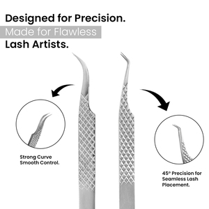 แหนบปลายไฟเบอร์สำหรับต่อขนตา ยี่ห้อ Silver Professional พร้อมโลโก้สั่งทำพิเศษ อุปกรณ์เสริมความงาม โดย Bahasa Pro - Product Image 2