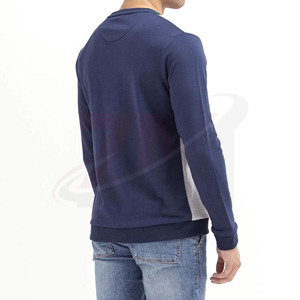 Nouveautés Pull en maille à col rond color block Coupe classique Style décontracté Automne Mélange polyester-coton - Product Image 3