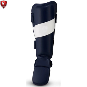 Protège-tibias de boxe pour entraînement de combat, protection de la cheville et du cou-de-pied, chauffe-jambes MMA Muay Thai, protège-tibias légers en PU - Product Image 4