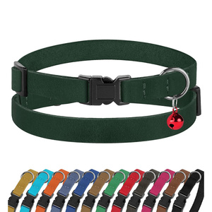 2026 Wholesale Customized Collar leather heart Comfortable Stretch Cat Collar Leash Set High quality Breathable Cat Collar - Product Image 5