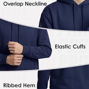 Sweat à capuche en polaire pour homme avec poche kangourou, en coton et polyester de poids moyen, impression personnalisée, broderie, DTG, sérigraphie - Product Image 5