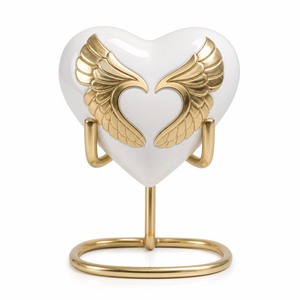 Dark Blue Brass Wings Engraved Heart Shaped <b>Keepsake</b> Cremation <b>Memorial</b> <b>Keepsakes</b> Urn for Funeral Ashes - Product Image 5