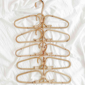 Cintre en rotin fait à la main de style simple à bas prix livraison rapide cintres pour sécher les vêtements de chemise de jupes - Product Image 6